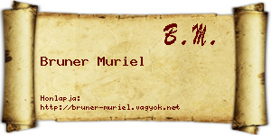 Bruner Muriel névjegykártya